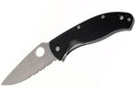 Couteau pliant Spyderco Tenacious C122GPS semi-denté manche G10 noir 11,1cm