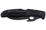 Couteau pliant Spyderco Matriarch 2 Wave C12SBBK2W lame noire manche en nylon/fibre de verre 12,6cm