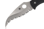 Couteau pliant Spyderco Matriarch 2 C12SBK2 denté manche en nylon/fibre de verre noir 12,6cm