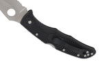 Couteau pliant Spyderco Matriarch 2 C12SBK2 denté manche en nylon/fibre de verre noir 12,6cm
