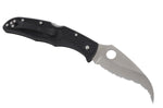 Couteau pliant Spyderco Matriarch 2 C12SBK2 denté manche en nylon/fibre de verre noir 12,6cm