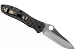 Couteau pliant Spyderco Bradley 2 Folder C134CFP2 manche fibre de carbone/G10 noir 12,6cm