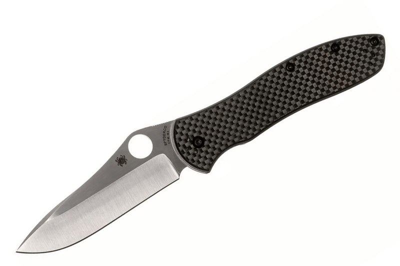Couteau pliant Spyderco Bradley 2 Folder C134CFP2 manche fibre de carbone/G10 noir 12,6cm