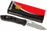 Couteau pliant Spyderco Bradley 2 Folder C134CFP2 manche fibre de carbone/G10 noir 12,6cm