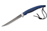 Couteau Pliant Buck SILVER CREEK n°220 bleu manche caoutchouc et fibres de verre 18,5cm