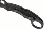 Couteau pliant Spyderco Karahawk C170GBBKP manche en G10 tout noir 11,4cm