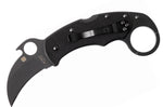 Couteau pliant Spyderco Karahawk C170GBBKP manche en G10 tout noir 11,4cm