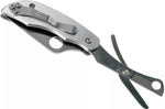 Couteau pliant Spyderco Clipitool C169P manche en acier 6,5cm + ciseau