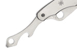 Couteau pliant Spyderco Clipitool C175P manche en acier 6,5cm + ouvre bouteille