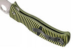 Couteau pliant Spyderco Caribbean Leaf C217GP manche en G10 noir à rayures jaunes 12,3cm