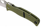 Couteau pliant Spyderco Caribbean Leaf C217GP manche en G10 noir à rayures jaunes 12,3cm