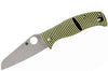 Couteau pliant Spdyerco Caribbean Sheepfoot C217GPSF manche en G10 à rayures noires et jaunes 12,3cm