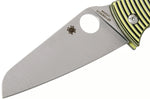 Couteau pliant Spdyerco Caribbean Sheepfoot C217GPSF manche en G10 à rayures noires et jaunes 12,3cm