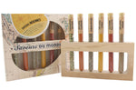 Coffret 6 épices en tube Le Monde en Tube Saveurs indiennes + support bois