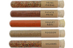Coffret 5 mini tubes d'épices Le Monde en Tube Mes p'tites épices les poudres de perlinpinpin