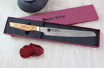 Couteau à pain japonais Shimomura Un-Ryu 21cm damas 33 couches