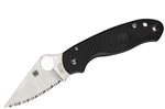 Couteau pliant Spyderco Para 3 C223SBK lame dentée manche en nylon/fibre de verre 10,9cm