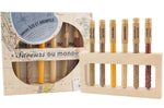 Coffret 6 épices en tube Le Monde en Tube Saveurs des îles et archipels + support bois