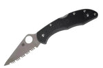 Couteau pliant Spyderco Delica 4 C11SBK denté manche nylon/fibre de verre noir 10,8cm