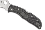 Couteau pliant Spyderco Endela lame dentée C243SBK manche en nylon/fibre de verre noir 11,9cm