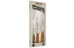 Coffret 3 couteaux de cuisine Arcos Nordika : 1 Office + 1 Chef 16cm + 1 Chef 21cm