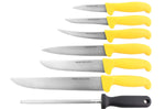 Trousse 6 couteaux de boucher + 1 fusil Pradel Excellence