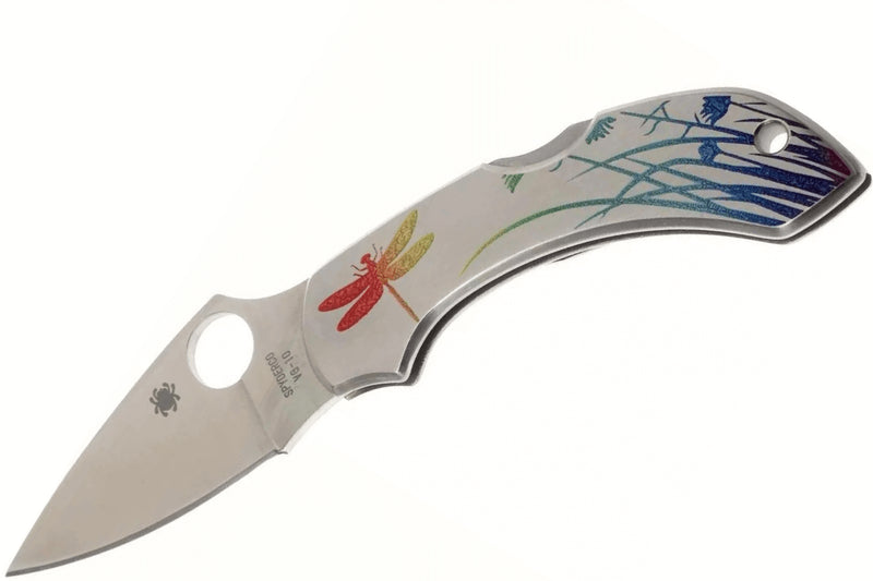 Couteau pliant Spyderco DragonFly 2 Tattoo C28PT manche en acier inox 8,1cm