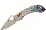 Couteau pliant Spyderco DragonFly 2 Tattoo C28PT manche en acier inox 8,1cm
