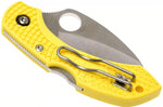 Couteau pliant Spyderco Dragonfly 2 Salt Hawkbill C28SYL2HB manche en nylon/fibre de verre jaune 8,5cm
