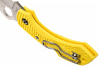 Couteau pliant Spyderco Dragonfly 2 Salt Hawkbill C28SYL2HB manche en nylon/fibre de verre jaune 8,5cm