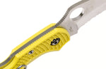 Couteau pliant Spyderco Dragonfly 2 Salt Hawkbill C28SYL2HB manche en nylon/fibre de verre jaune 8,5cm