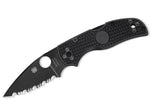 Couteau pliant Spyderco Native 5 C41SBBK5 lame dentée manche en nylon/fibre de verre noir 10,2cm