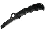 Couteau pliant Spyderco Assist C79PSBBK lame noire dentée manche en nylon/fibre de verre noir 12,2cm