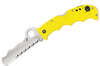 Couteau pliant Spyderco Assist C79PSYL semi-denté manche en nylon/fibre de verre jaune 12,4cm