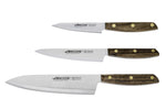 Coffret 3 couteaux de cuisine Arcos Nordika : 1 Office + 1 Chef 16cm + 1 Chef 21cm