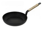 Poêle ronde antiadhésive De Buyer Choc B Bois en aluminium forgé et manche en hêtre - 28cm