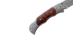 Couteau pliant Herbertz 201408 lame damassée manche bois de ronce 8cm