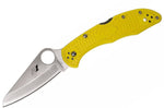 Couteau pliant Spyderco Salt 2 C88PYL2 manche en nylon/fibre de verre jaune 10,8cm