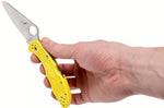 Couteau pliant Spyderco Salt 2 C88PYL2 manche en nylon/fibre de verre jaune 10,8cm