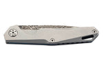 Couteau pliant Herbertz 300008 lame damassée manche inox 8cm