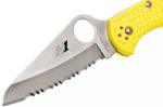 Couteau pliant Spyderco Salt 2 C88SYL2 à lame dentée manche en nylon/fibre de verre 10,8cm