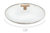Couvercle en verre bombé universel De Buyer pontet en bois - 32cm