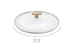 Couvercle en verre bombé universel De Buyer pontet en bois - 20cm