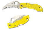 Couteau pliant Spyderco Ladybug 3 LYLS3HB Hawkbill manche en nylon/fibre de verre jaune 6,2cm
