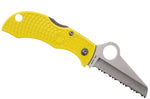 Couteau pliant Spyderco Manbug Salt MYLS manche en nylon/fibres de verre jaune 6,4cm