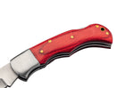 Couteau pliant Herbertz 593808 manche pakkawood rouge et rivets laiton 8cm