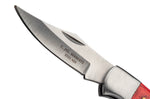 Couteau pliant Herbertz 593808 manche pakkawood rouge et rivets laiton 8cm
