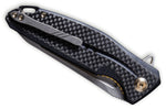 Couteau pliant CIVIVI Statera C901C manche en G10/fibre de carbone tout noir 11,7cm