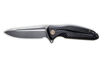 Couteau pliant CIVIVI Statera C901C manche en G10/fibre de carbone tout noir 11,7cm