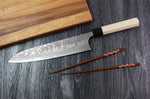 Couteau de chef japonais artisanal Masakage Shimo 24cm Shirogami